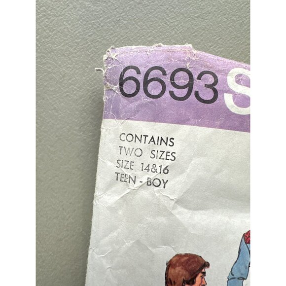 Simplicity Sewing Pattern Western Shirt Size 14 And 16 Embroidery Transfer UNCUT - Picture 3 of 7